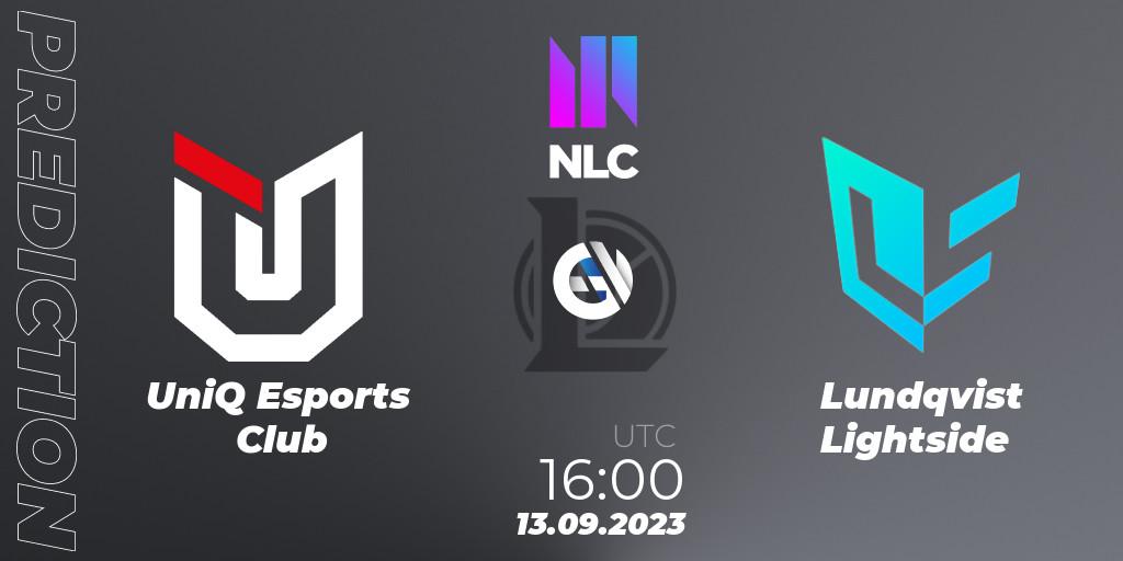 UniQ Esports Club - Lundqvist Lightside: ennuste. 13.09.23, LoL, NLC Division 1 2024 Promotion
