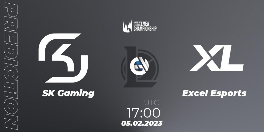SK Gaming - Excel Esports: ennuste. 05.02.2023 at 17:00, LoL, LEC Winter 2023 - Stage 1