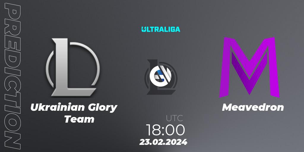 Ukrainian Glory Team - Meavedron: ennuste. 23.02.2024 at 18:00, LoL, Ultraliga 2nd Division Season 8