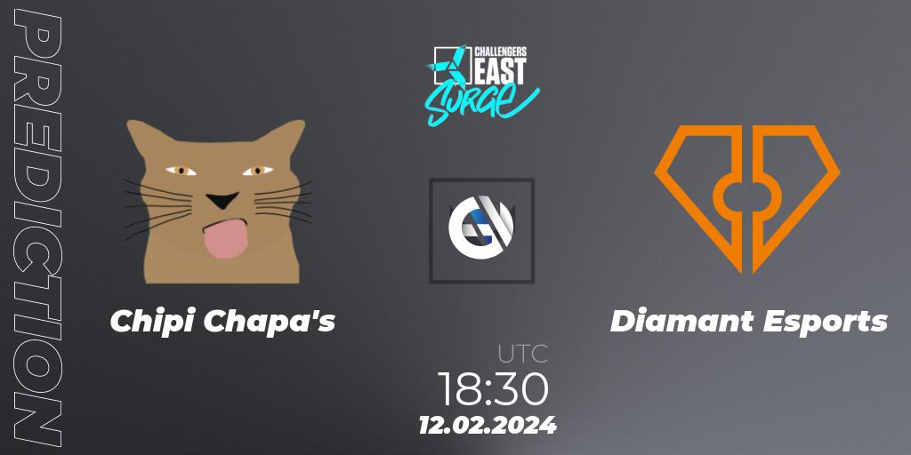 Chipi Chapa's - Diamant Esports: ennuste. 12.02.24, VALORANT, VALORANT Challengers 2024 East: Surge Split 1