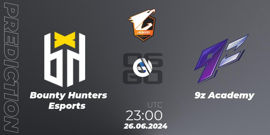 Bounty Hunters Esports - 9z Academy: ennuste. 26.06.2024 at 23:00, Counter-Strike (CS2), Aorus League 2024 Season 1: Brazil