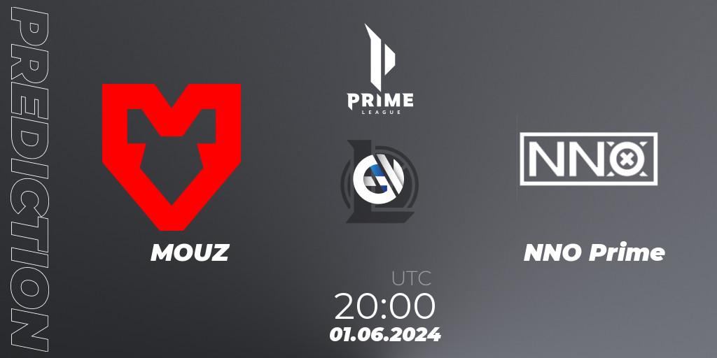 MOUZ - NNO Prime: ennuste. 01.06.2024 at 20:00, LoL, Prime League Summer 2024