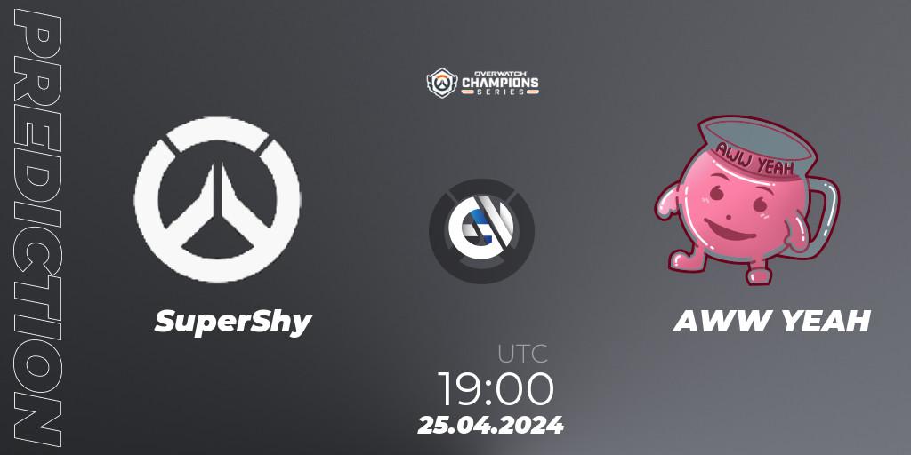 SuperShy - AWW YEAH: ennuste. 25.04.2024 at 19:00, Overwatch, Overwatch Champions Series 2024 - EMEA Stage 2 Main Event