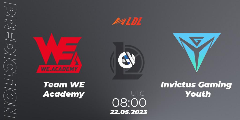 Team WE Academy - Invictus Gaming Youth: ennuste. 22.05.2023 at 09:00, LoL, LDL 2023 - Regular Season - Stage 2