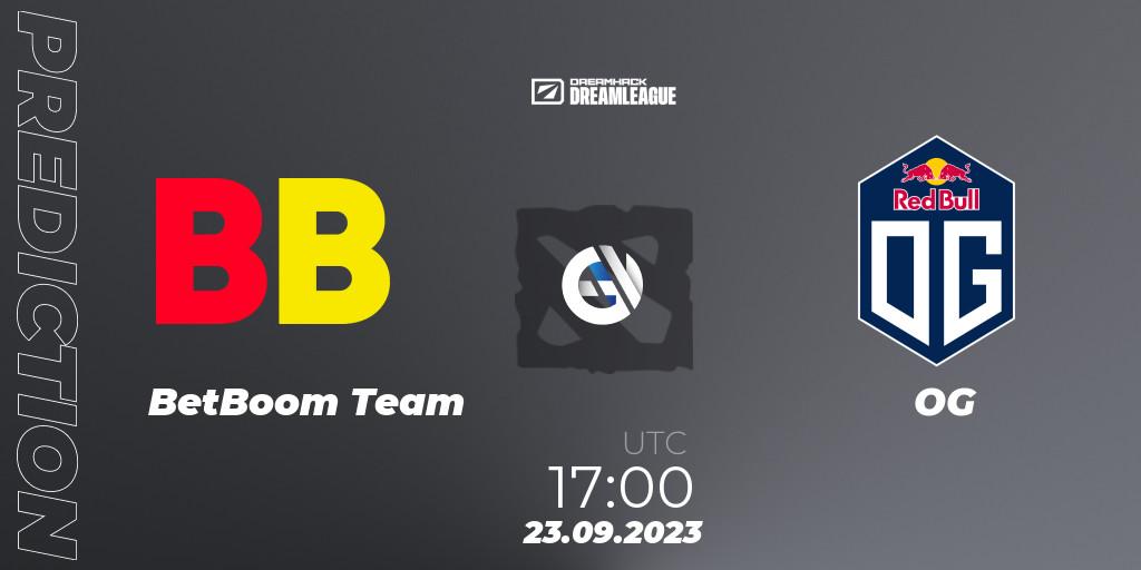 BetBoom Team - OG: ennuste. 23.09.2023 at 17:13, Dota 2, DreamLeague Season 21