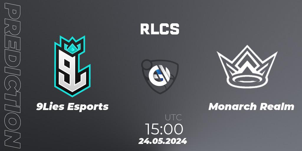 9Lies Esports - Monarch Realm: ennuste. 24.05.2024 at 15:00, Rocket League, RLCS 2024 - Major 2: SSA Open Qualifier 6