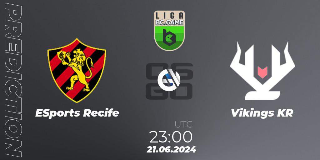 ESports Recife - Vikings KR: ennuste. 21.06.2024 at 23:00, Counter-Strike (CS2), Dust2 Brasil Liga Season 3: Division 1