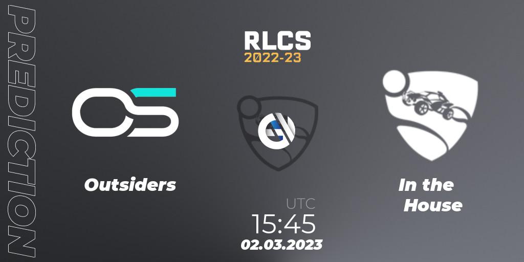 Outsiders - In the House: ennuste. 02.03.23, Rocket League, RLCS 2022-23 - Winter: Middle East and North Africa Regional 3 - Winter Invitational
