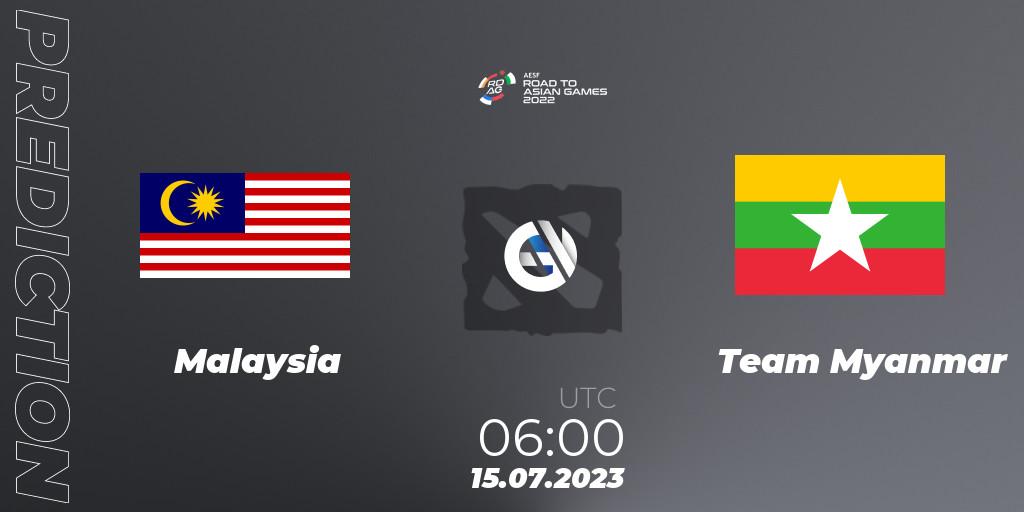 Malaysia - Team Myanmar: ennuste. 15.07.2023 at 06:00, Dota 2, 2022 AESF Road to Asian Games - Southeast Asia