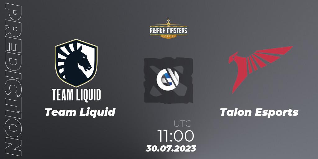 Team Liquid - Talon Esports: ennuste. 30.07.2023 at 10:47, Dota 2, Riyadh Masters 2023