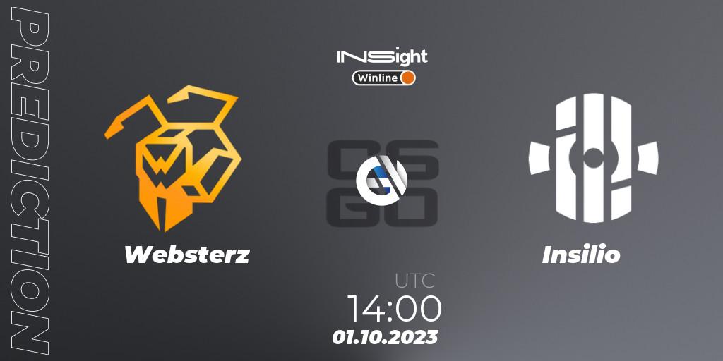 Websterz - Insilio: ennuste. 02.10.2023 at 15:30, Counter-Strike (CS2), Winline Insight Season 4