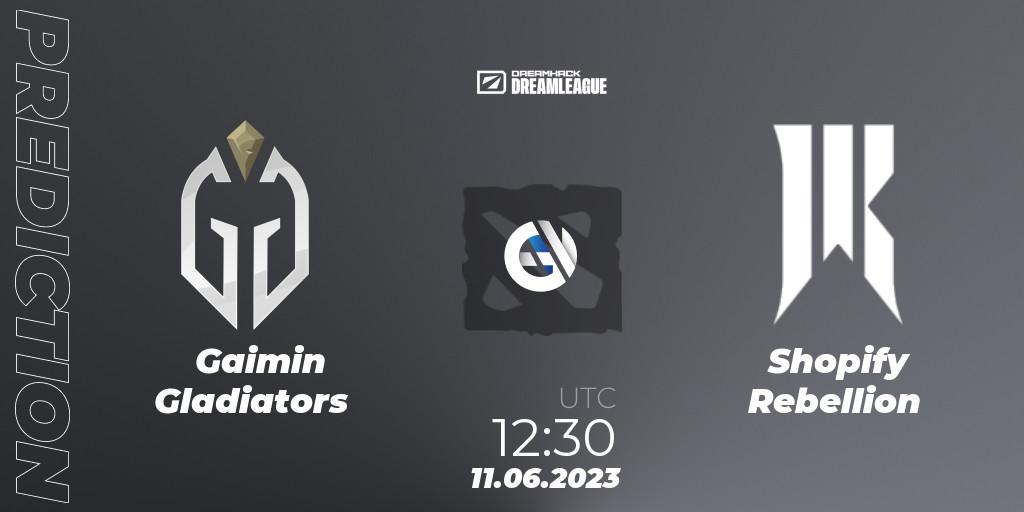 Gaimin Gladiators - Shopify Rebellion: ennuste. 11.06.23, Dota 2, DreamLeague Season 20 - Group Stage 1