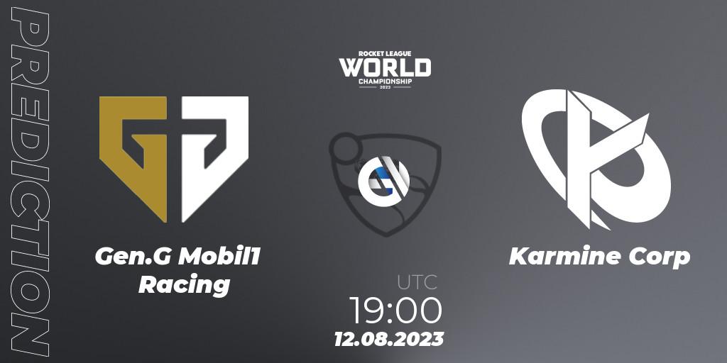 Gen.G Mobil1 Racing - Karmine Corp: ennuste. 12.08.2023 at 19:30, Rocket League, Rocket League Championship Series 2022-23 - World Championship Playoffs