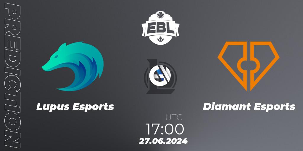 Lupus Esports - Diamant Esports: ennuste. 27.06.2024 at 17:00, LoL, Esports Balkan League Season 15