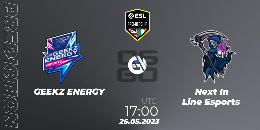 GEEKZ ENERGY - Next In Line Esports: ennuste. 25.05.2023 at 17:00, Counter-Strike (CS2), ESL Premiership Spring 2023