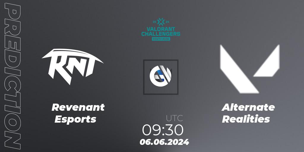 Revenant Esports - Alternate Realities: ennuste. 06.06.2024 at 09:30, VALORANT, VALORANT Challengers 2024: South Asia - Split 2
