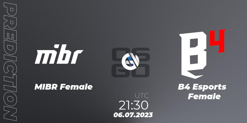 MIBR Female - B4 Esports Female: ennuste. 06.07.2023 at 23:15, Counter-Strike (CS2), BGS Esports 2023 Female: Online Stage