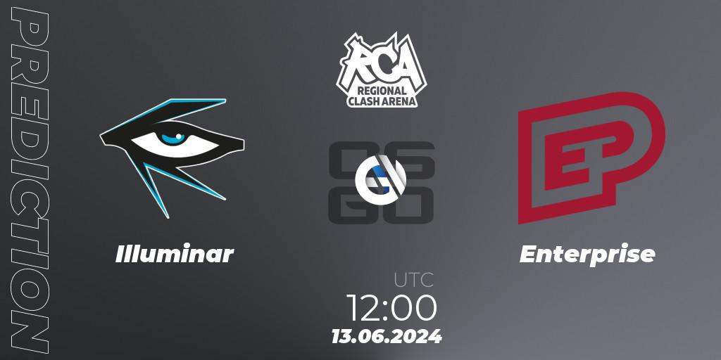 Illuminar - Enterprise: ennuste. 13.06.2024 at 12:00, Counter-Strike (CS2), Regional Clash Arena Europe
