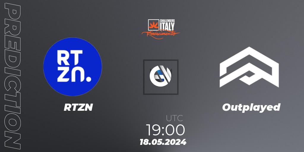 RTZN - Outplayed: ennuste. 18.05.2024 at 19:00, VALORANT, VALORANT Challengers 2024 Italy: Rinascimento Split 2