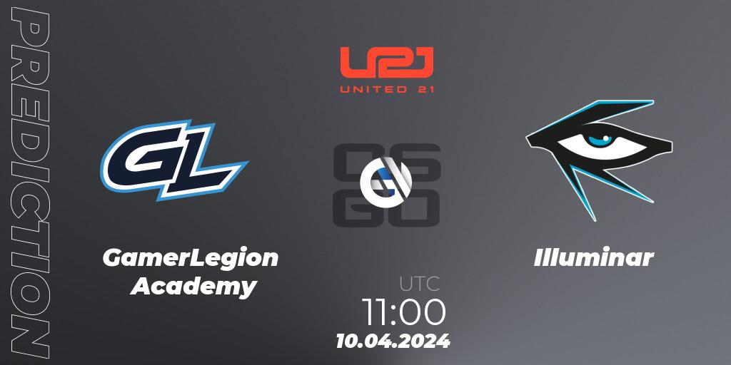 GamerLegion Academy - Illuminar: ennuste. 10.04.2024 at 11:00, Counter-Strike (CS2), United21 Season 14