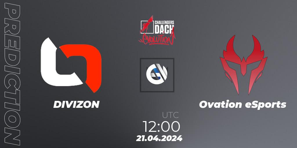 DIVIZON - Ovation eSports: ennuste. 21.04.2024 at 12:00, VALORANT, VALORANT Challengers 2024 DACH: Evolution Split 1