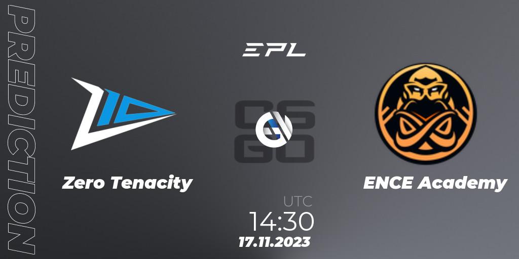 Zero Tenacity - ENCE Academy: ennuste. 17.11.2023 at 14:30, Counter-Strike (CS2), European Pro League Season 12: Division 2