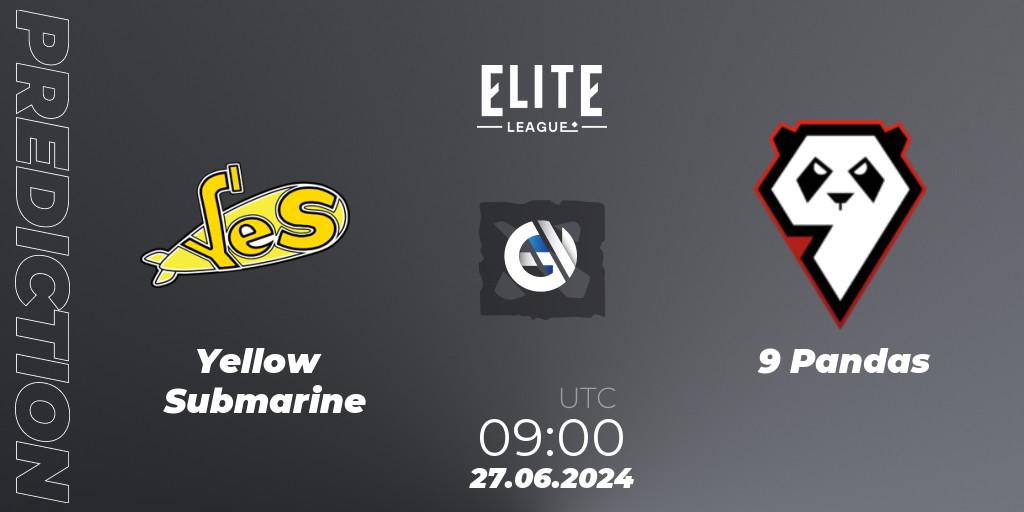 Yellow Submarine - 9 Pandas: ennuste. 27.06.2024 at 09:20, Dota 2, Elite League Season 2: Eastern Europe Closed Qualifier