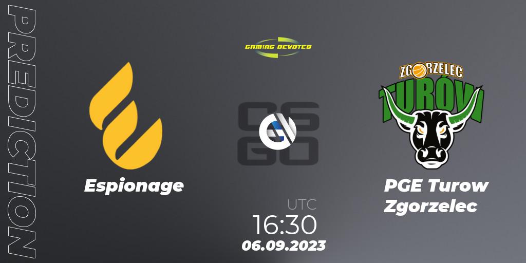 Espionage - PGE Turow Zgorzelec: ennuste. 06.09.2023 at 16:30, Counter-Strike (CS2), Gaming Devoted Become The Best
