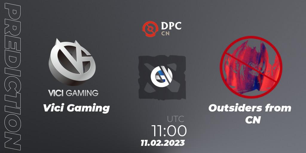 Vici Gaming - Outsiders from CN: ennuste. 11.02.23, Dota 2, DPC 2022/2023 Winter Tour 1: CN Division II (Lower)