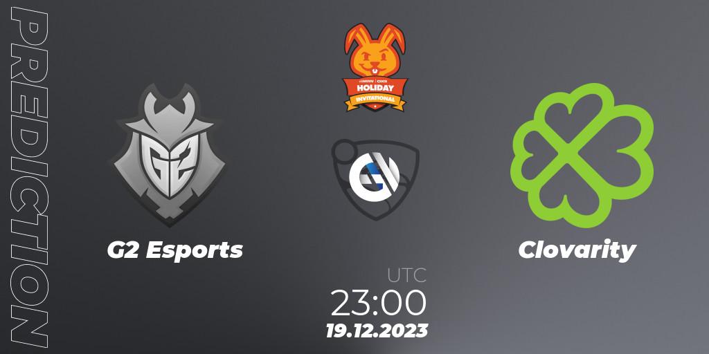 G2 Esports - Clovarity: ennuste. 19.12.2023 at 23:00, Rocket League, OXG Holiday Invitational
