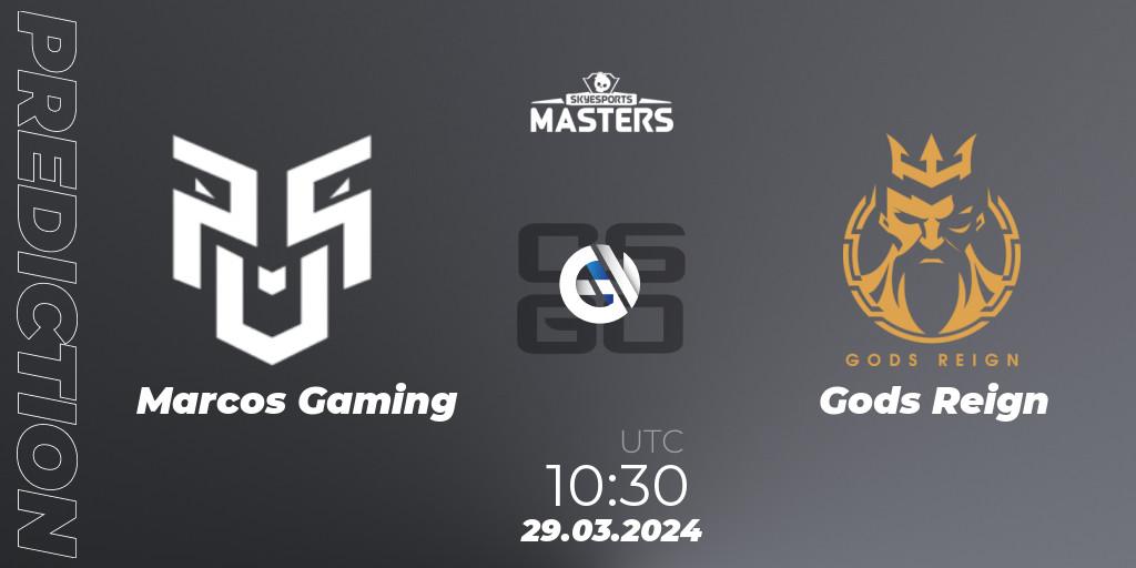 Marcos Gaming - Gods Reign: ennuste. 29.03.24, CS2 (CS:GO), Skyesports Masters 2024: Indian Qualifier