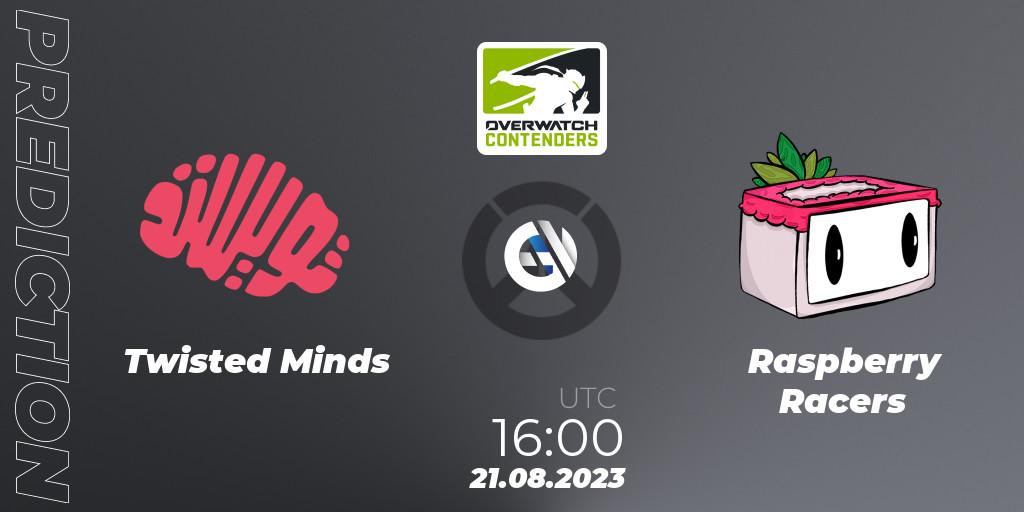 Twisted Minds - Raspberry Racers: ennuste. 21.08.2023 at 16:00, Overwatch, Overwatch Contenders 2023 Summer Series: Europe
