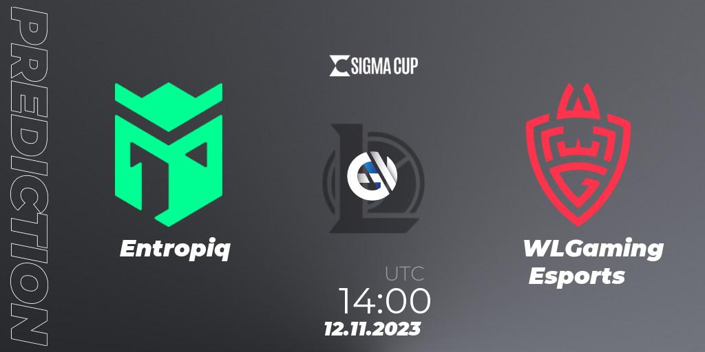 Entropiq - WLGaming Esports: ennuste. 12.11.2023 at 14:00, LoL, Sigma Cup 2023