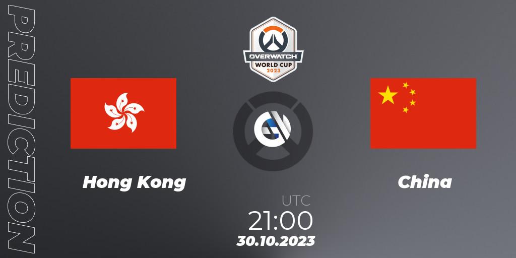 Hong Kong - China: ennuste. 30.10.23, Overwatch, Overwatch World Cup 2023