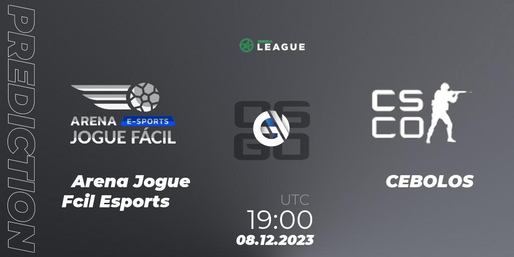 Arena Jogue Fácil Esports - CEBOLOS: ennuste. 08.12.2023 at 19:00, Counter-Strike (CS2), ESEA Season 47: Open Division - South America