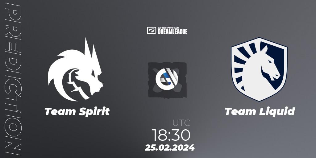 Team Spirit - Team Liquid: ennuste. 25.02.2024 at 18:51, Dota 2, DreamLeague Season 22