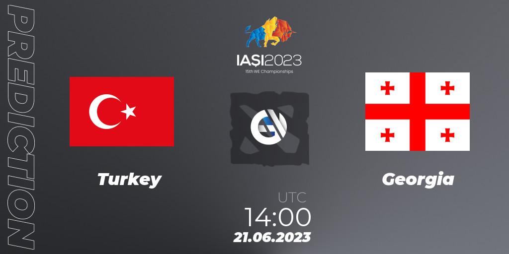 Turkey - Georgia: ennuste. 21.06.2023 at 14:00, Dota 2, IESF Europe B Qualifier 2023