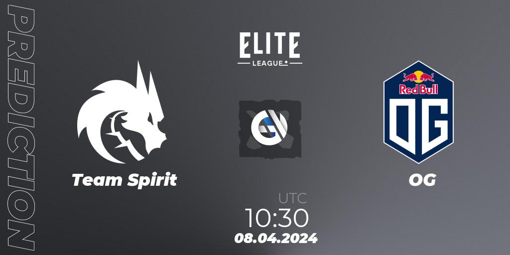 Team Spirit - OG: ennuste. 08.04.24, Dota 2, Elite League: Round-Robin Stage