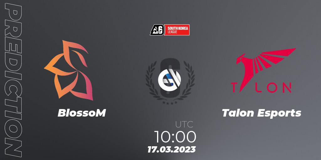 BlossoM - Talon Esports: ennuste. 17.03.2023 at 10:00, Rainbow Six, South Korea League 2023 - Stage 1