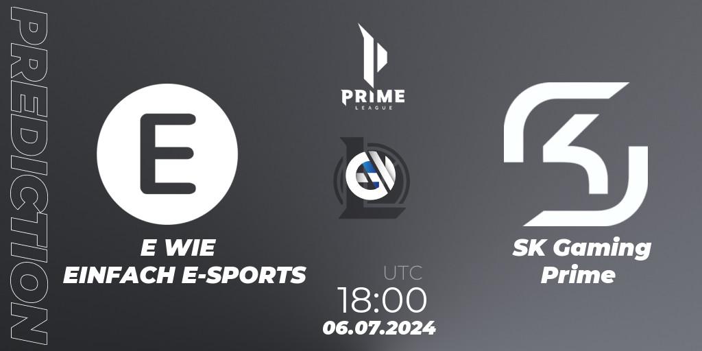 E WIE EINFACH E-SPORTS - SK Gaming Prime: ennuste. 06.07.2024 at 18:00, LoL, Prime League Summer 2024
