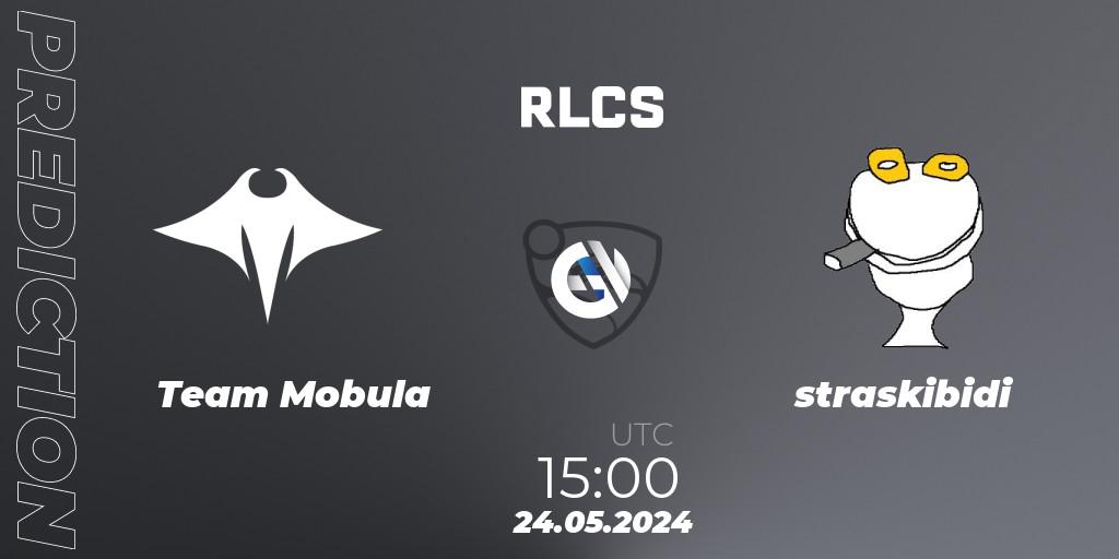 Team Mobula - straskibidi: ennuste. 24.05.2024 at 15:00, Rocket League, RLCS 2024 - Major 2: SSA Open Qualifier 6
