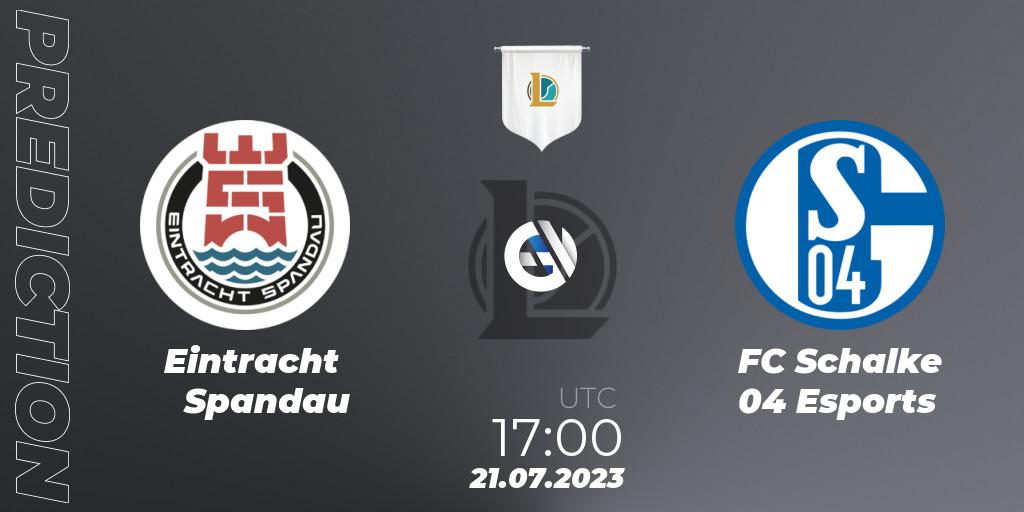 Eintracht Spandau - FC Schalke 04 Esports: ennuste. 21.07.23, LoL, Prime League Summer 2023 - Group Stage