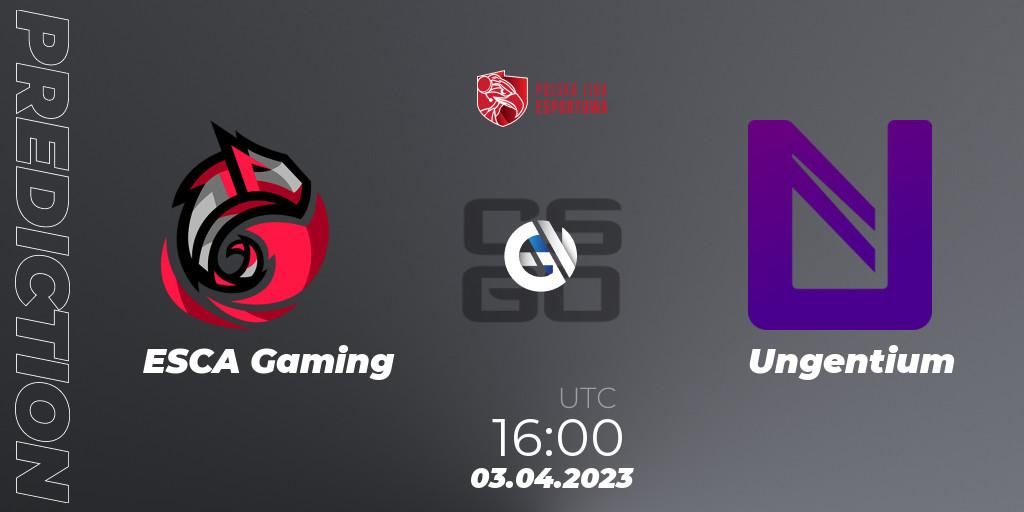 ESCA Gaming - Ungentium: ennuste. 03.04.23, CS2 (CS:GO), Polska Liga Esportowa 2023: Split #1