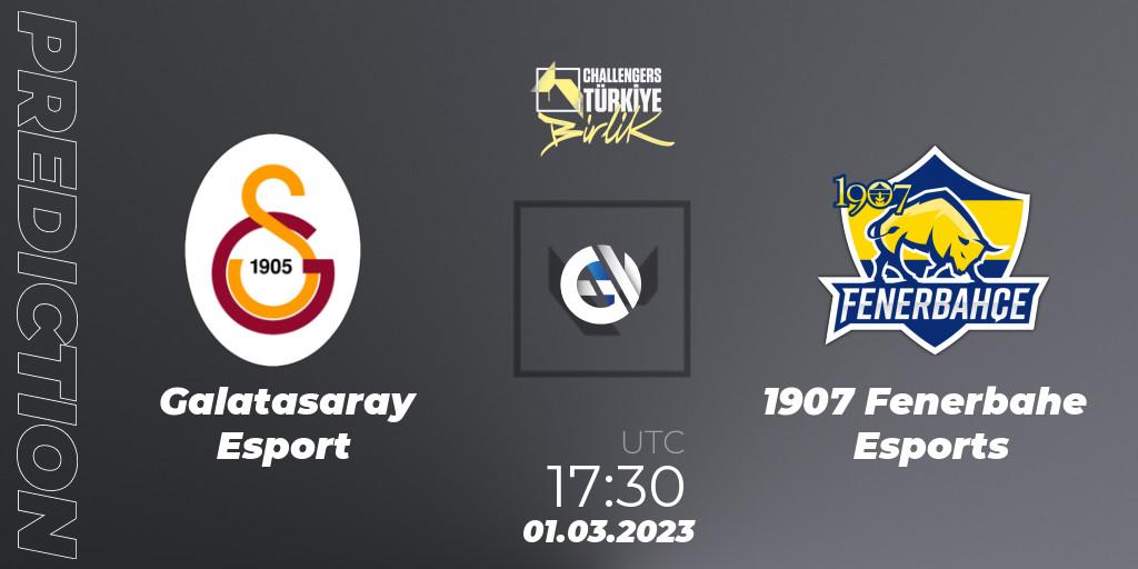 Galatasaray Esport - 1907 Fenerbahçe Esports: ennuste. 01.03.2023 at 18:30, VALORANT, VALORANT Challengers 2023 Turkey: Birlik Split 1