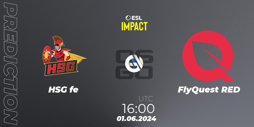 HSG fe - FlyQuest RED: ennuste. 01.06.2024 at 16:00, Counter-Strike (CS2), ESL Impact League Season 5 Finals