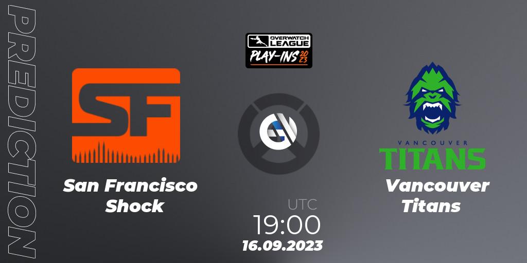 San Francisco Shock - Vancouver Titans: ennuste. 16.09.23, Overwatch, Overwatch League 2023 - Play-Ins