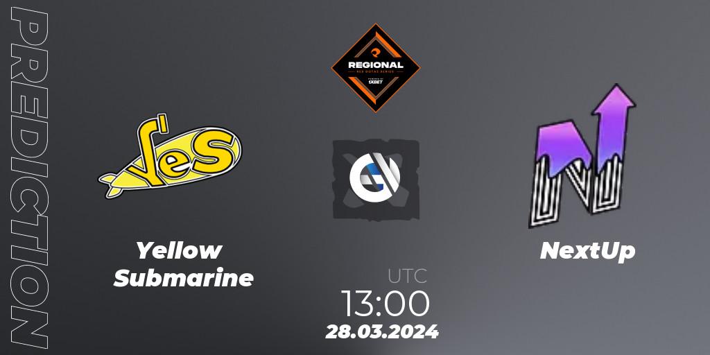 Yellow Submarine - NextUp: ennuste. 28.03.24, Dota 2, RES Regional Series: EU #1