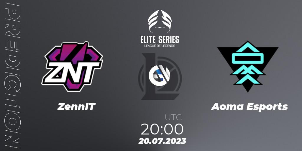 ZennIT - Aoma Esports: ennuste. 20.07.2023 at 20:00, LoL, Elite Series Summer 2023