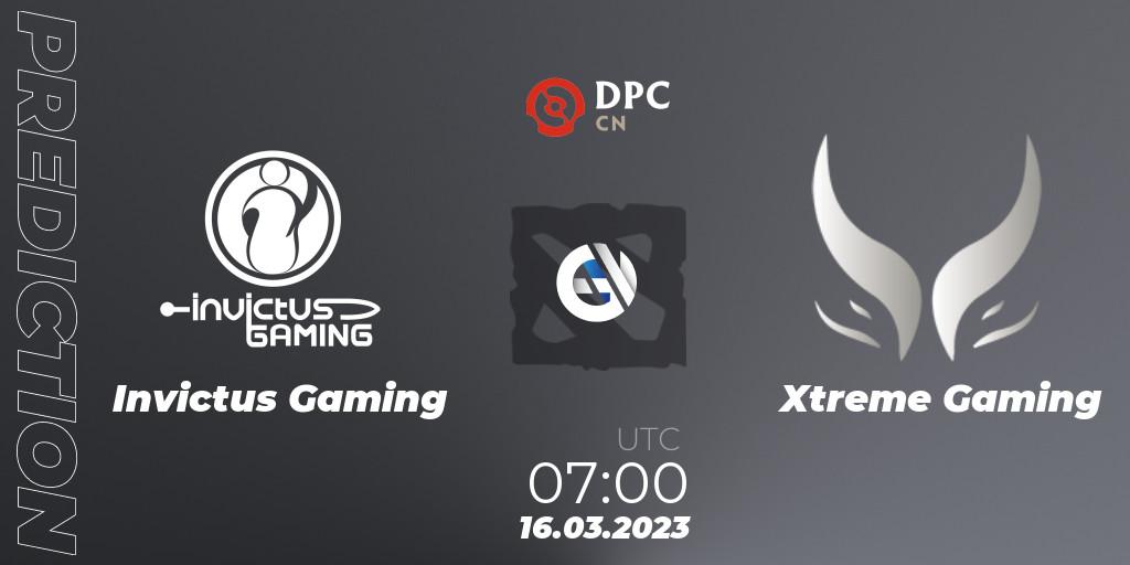Invictus Gaming - Xtreme Gaming: ennuste. 16.03.23, Dota 2, DPC 2023 Tour 2: China Division I (Upper)