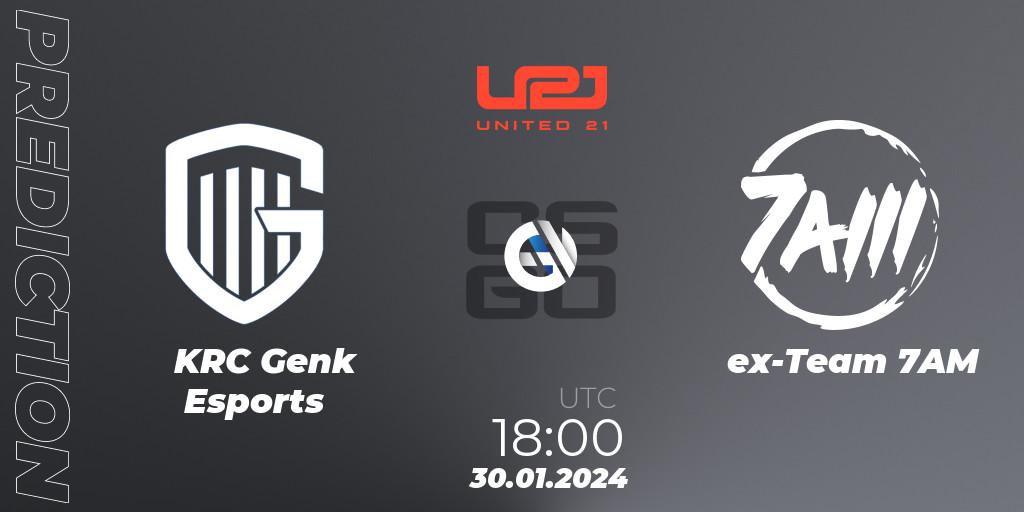 KRC Genk Esports - ex-Team 7AM: ennuste. 30.01.24, CS2 (CS:GO), United21 Season 10: Division 2